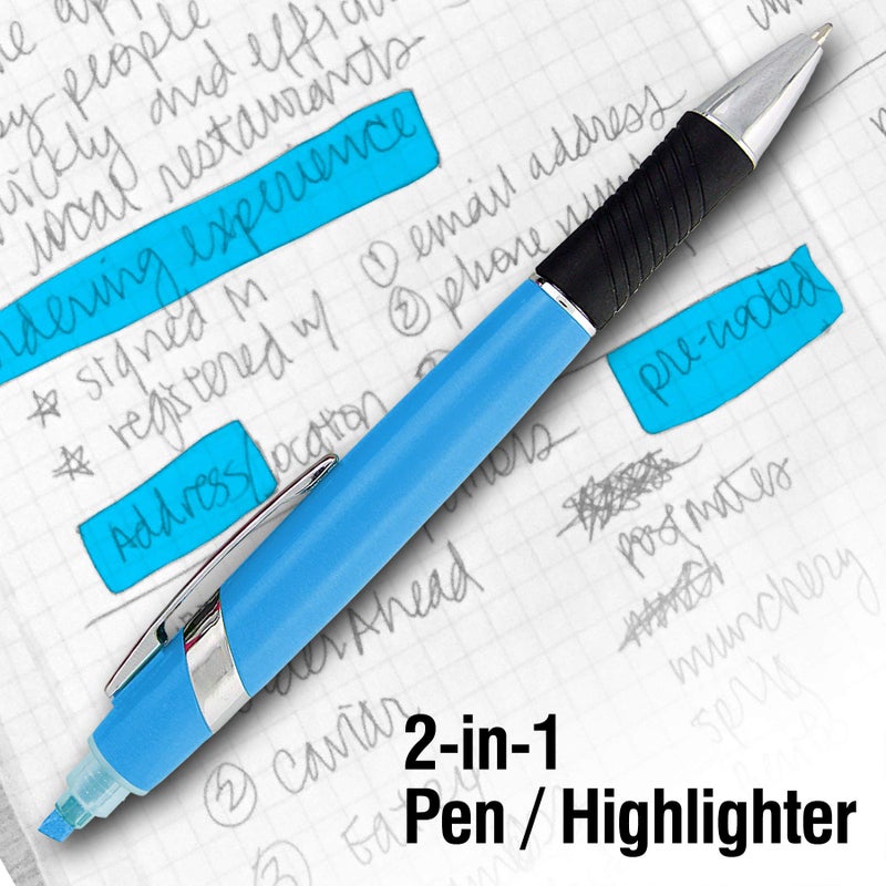 SyPen مجموعة أقلام تمييز SyPen مع قلم حبر جاف، تأتي بمجموعة من الألوان الزاهية، 10 قطع - Image 5